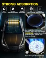 Roof Mount Strobe Light Bar 24 – Amber & White Emergency Traffic Warning Lights - Image 4