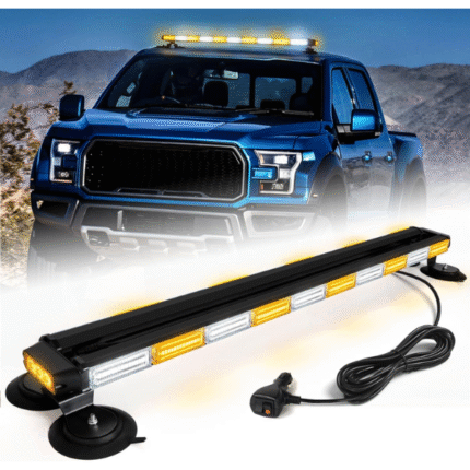 LRTER 42” Roof Top Strobe Light Bar – Amber & White Emergency Traffic Advisor Lights storeoneusa.com