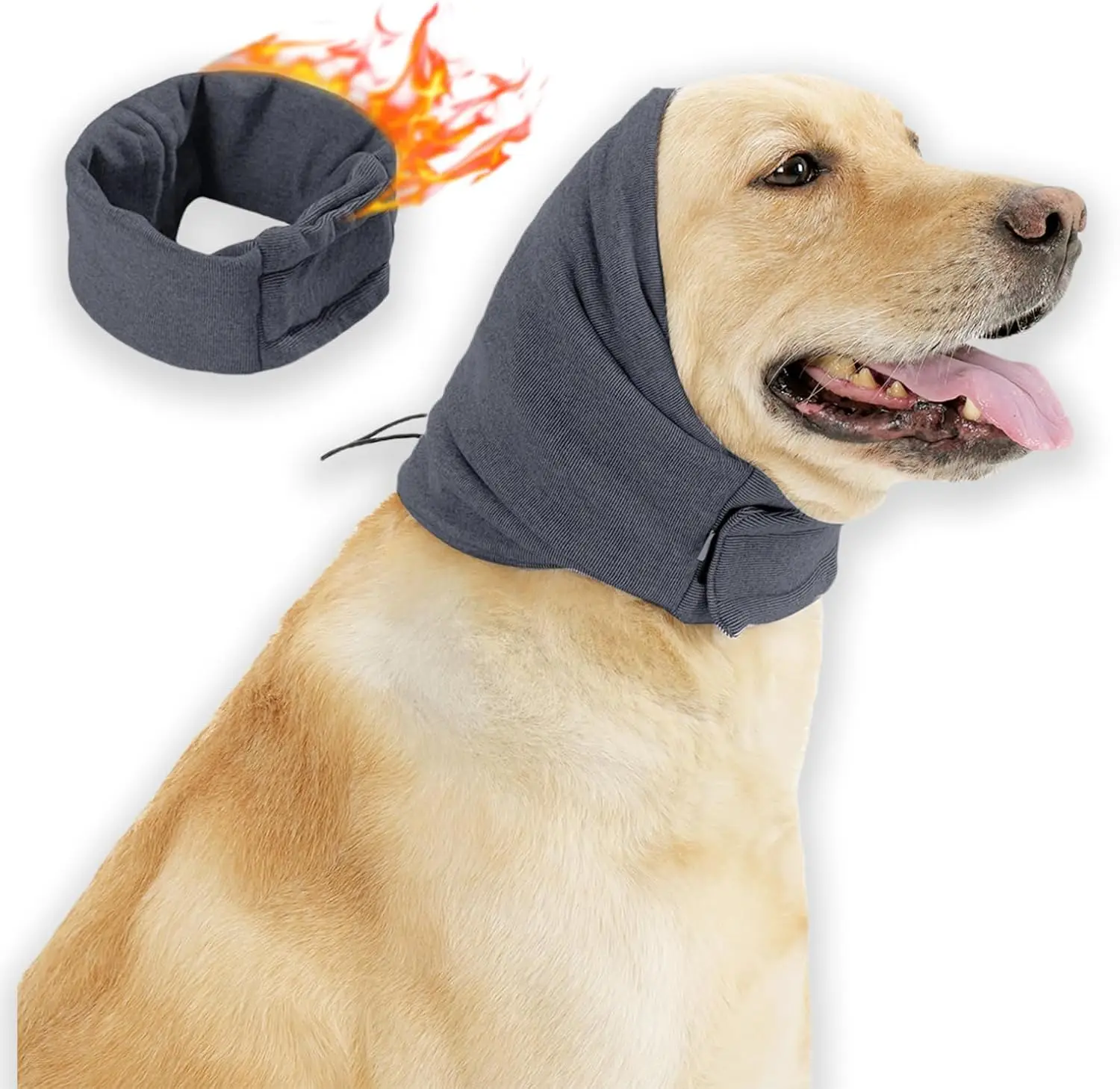 Hbdb00593f8314a3099178052acc70b19C-1.webp Calming Dog Hoodie & Ear Wrap – Anxiety Relief Vest for Fireworks, Bathing & Loud Noises - Image 1