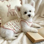 Cute Cherry Print Summer Dog Vest – Breathable Cotton Sleeveless Pet Shirt for Small Dogs, Cats