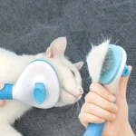 One-Touch Pet Deshedding Brush – Heavy-Duty Grooming Comb for Cats & Dogs with Ergonomic Non-Slip Handle