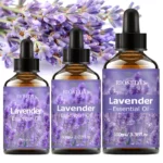 Lavender scent oil bottles available in 30 ml, 60 ml, and 100 ml sizes