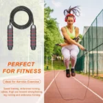Adjustable plastic workout jump rope in a selected color