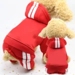 Lettered winter jumpsuit for small dogs and cats in multiple colors