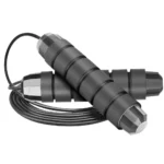 Adjustable plastic workout jump rope in a selected color
