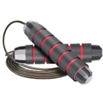Adjustable plastic workout jump rope in a selected color