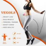 Adjustable plastic workout jump rope in a selected color