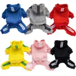 Lettered winter jumpsuit for small dogs and cats in multiple colors