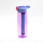 650 mL Tritan BPA-free filter water bottle with straw-style drinking in multiple colors
