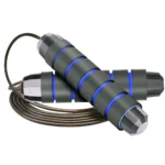 Adjustable plastic workout jump rope in a selected color