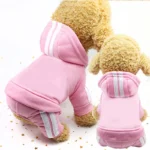 Lettered winter jumpsuit for small dogs and cats in multiple colors