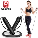 Adjustable plastic workout jump rope in a selected color