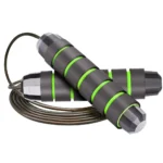 Adjustable plastic workout jump rope in a selected color