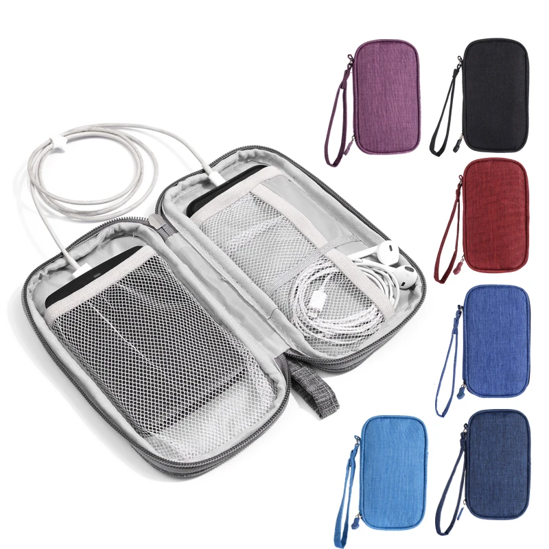 7-inch polyester organizer for charging cables and small digital accessories