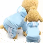 Lettered winter jumpsuit for small dogs and cats in multiple colors