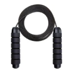 PVC jump rope with foam handles available in Light Green, Blue, Black, and Red