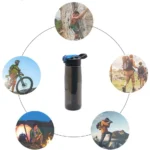 650 mL Tritan BPA-free filter water bottle with straw-style drinking in multiple colors