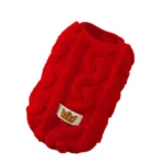 Soft fleece sweater vest for small dogs, puppies, and cats in a solid color