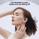HTC NE11 wireless in-ear earbuds with HD control screen in purple, pink, and black