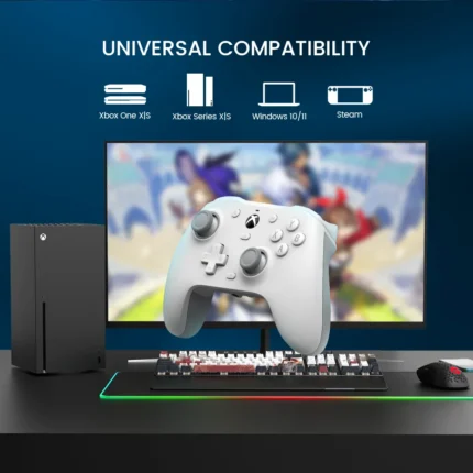 GameSir G7 HE wired Xbox and PC gaming controller with Hall Effect sticks, triggers, back buttons, and USB-C cable