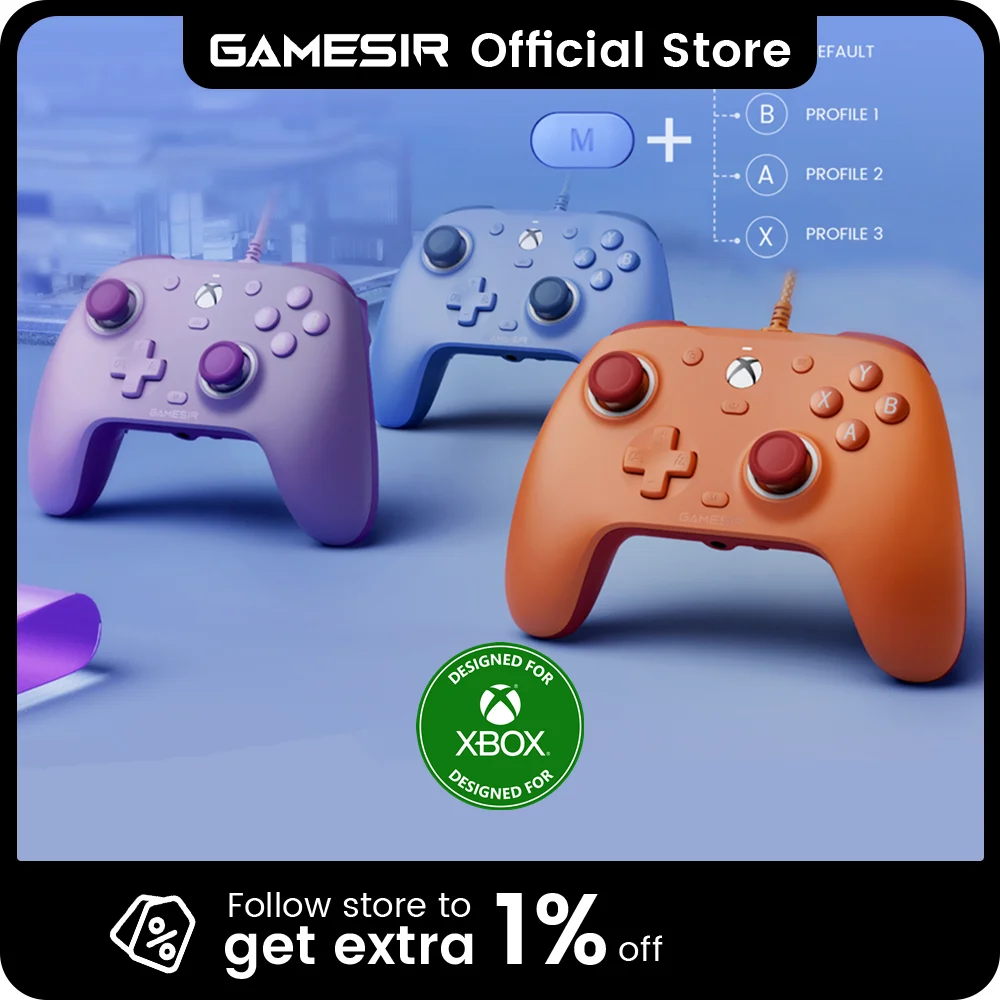 S2baab2290f3340daa07d6614b965ec465-1.webp GameSir G7 SE wired Xbox controller with Hall Effect joysticks and detachable USB-C cable