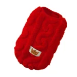 Solid-color fleece pet coat for small cats, kittens, puppies, and small dogs