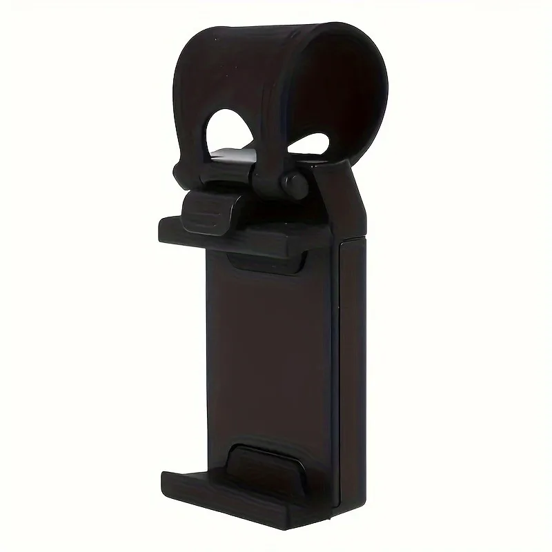 One-piece steering wheel car phone holder available in black and red
