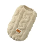 Soft fleece sweater vest for small dogs, puppies, and cats in a solid color