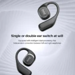 HTC NE11 wireless in-ear earbuds with HD control screen in purple, pink, and black