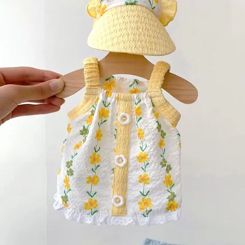 Summer vest outfit for a small dog or cat in yellow or purple