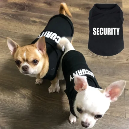 Black dog vest available in sizes XS through XXL
