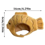 Takoyaki-inspired cotton head cover for a small cat