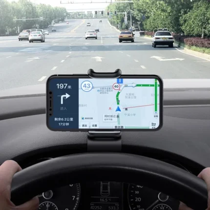 360-degree rotating universal plastic car phone holder for dashboard phone placement