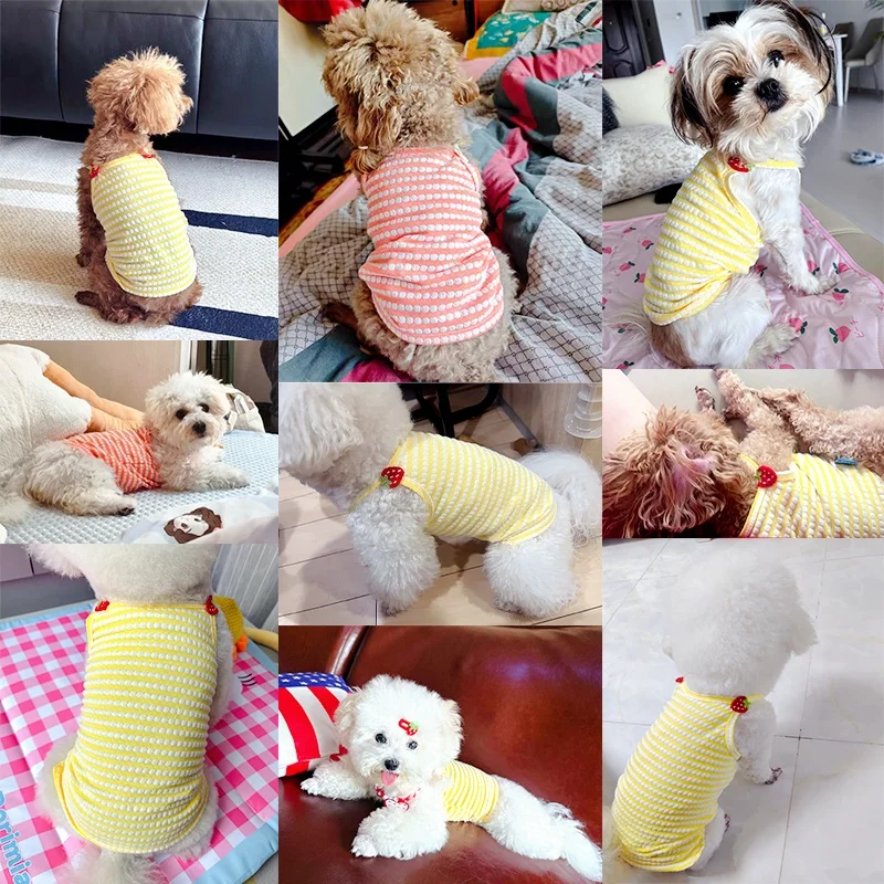Lightweight breathable polyester vest shirt for dogs and cats