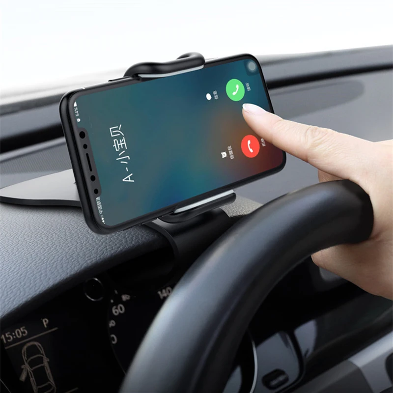 360-degree rotating universal plastic car phone holder for dashboard phone placement