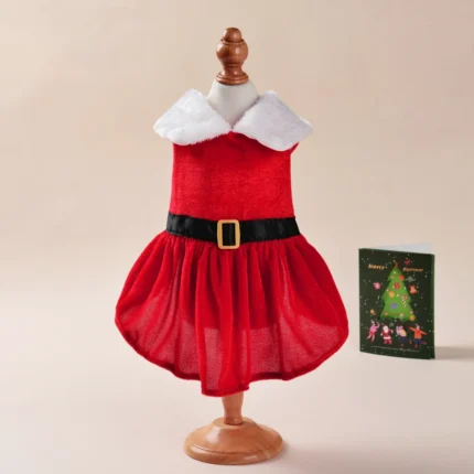 Red Santa Claus costume for a small or medium dog or cat