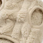 Soft fleece sweater vest for small dogs, puppies, and cats in a solid color